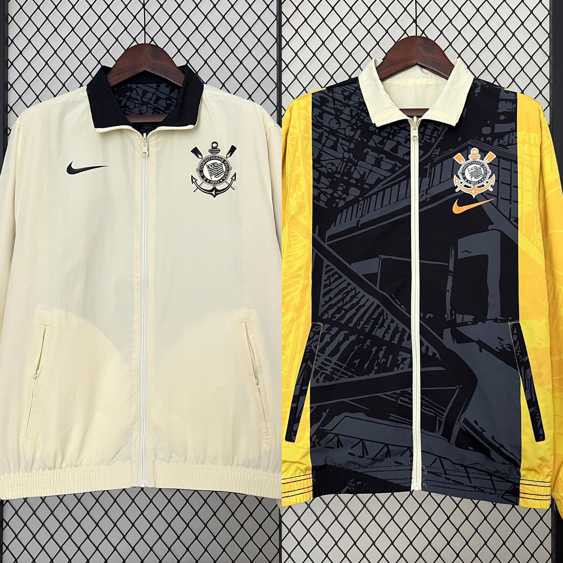 Jaqueta Corta-Vento Dupla-Face Corinthians 2025/26